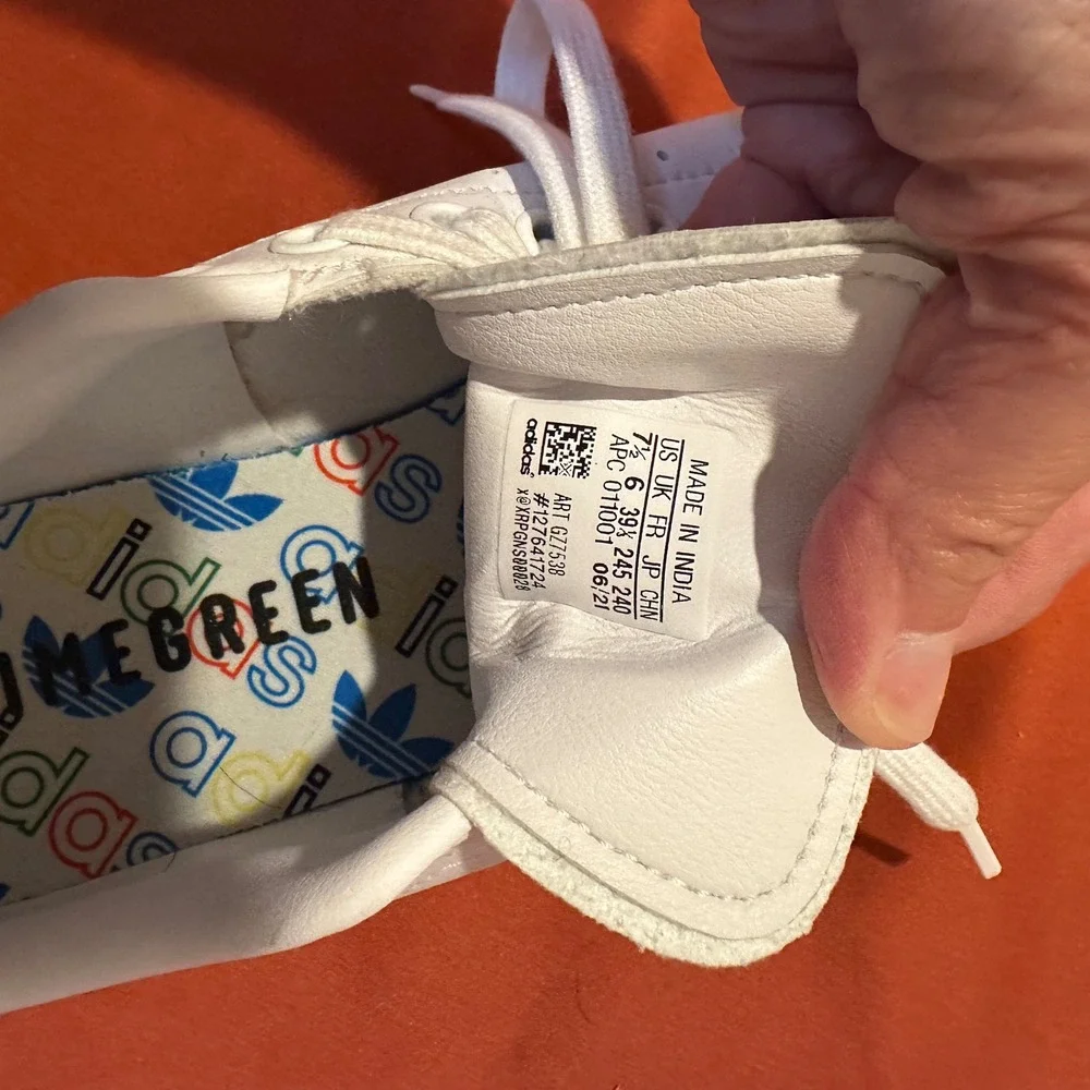Adidas Stan Smith White‎ Leather Sneakers Women's Size 7.5